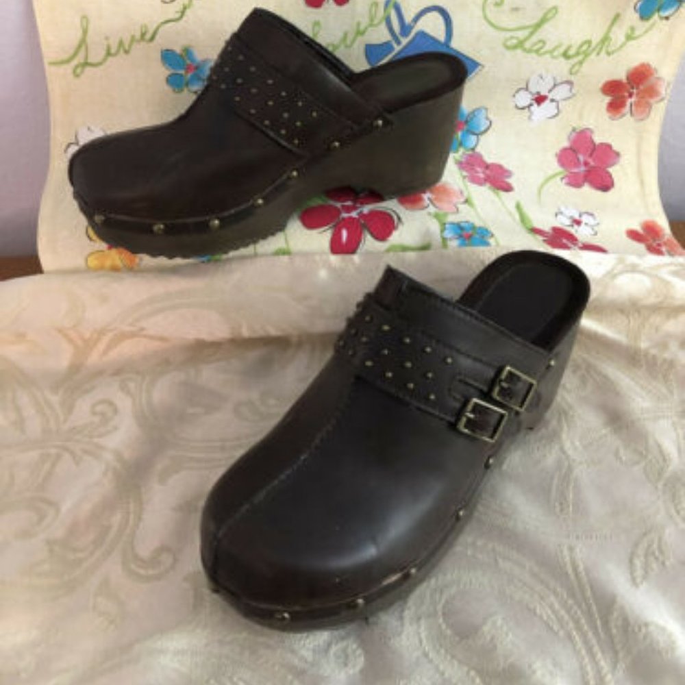 Route 66 Brown "Camden" Women's Clogs Size 7 1/2